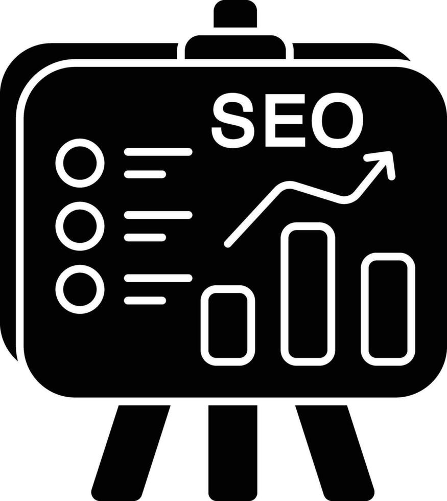 SEO trainig Glyphe Symbole Design Stil vektor