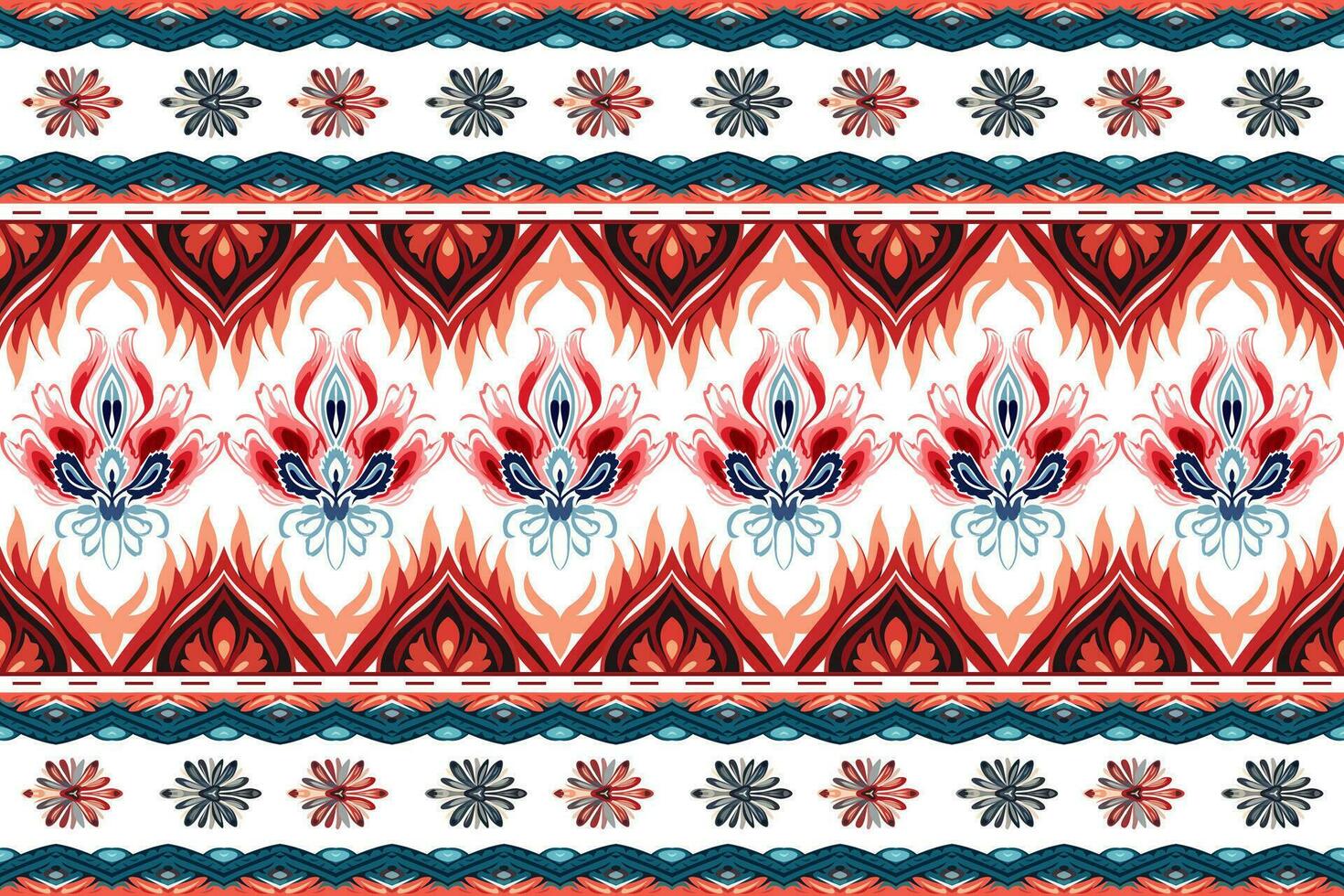 abstrakt etnisk gräns mönster design. aztec tyg textil- mandala dekorativ. stam- inföding motiv traditionell broderi vektor bakgrund