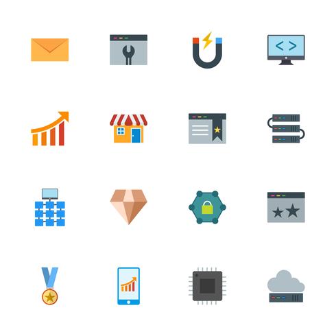 Satz von Vector SEO Search Engine Optimization Icons