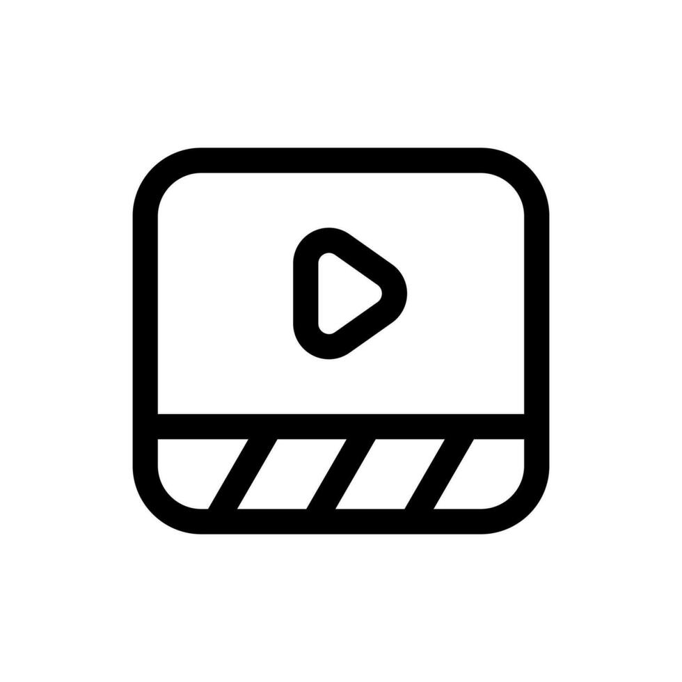 Video Spieler Symbol im modisch eben Stil isoliert auf Weiß Hintergrund. Video Spieler Silhouette Symbol zum Ihre Webseite Design, Logo, Anwendung, ui. Vektor Illustration, Folge10.