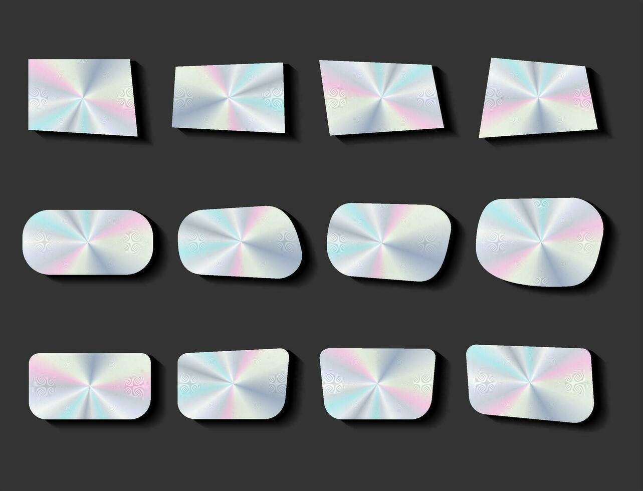 hologram klistermärken eller etiketter med holografiska textur original- produkt vektor