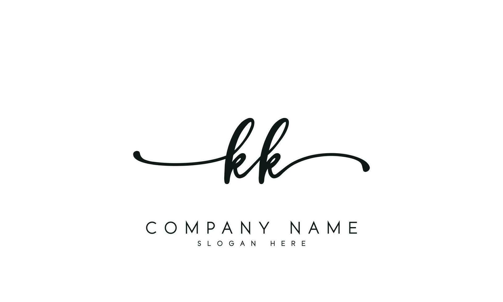 Handschrift kk Logo Design. kk Logo Design Vektor Illustration auf Weiß Hintergrund. kostenlos Vektor