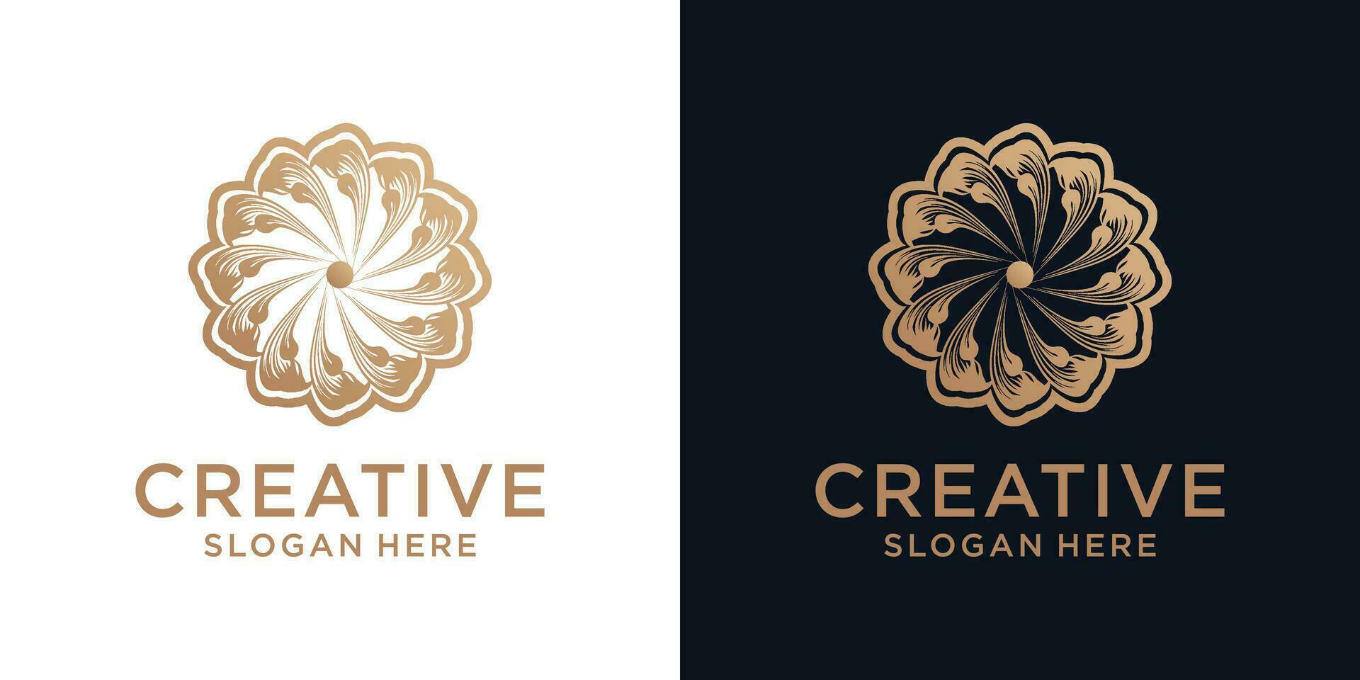 blommig prydnad logotyp design abstrakt vektor