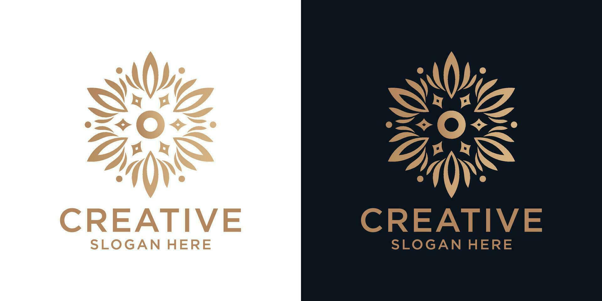 blommig prydnad logotyp design abstrakt vektor