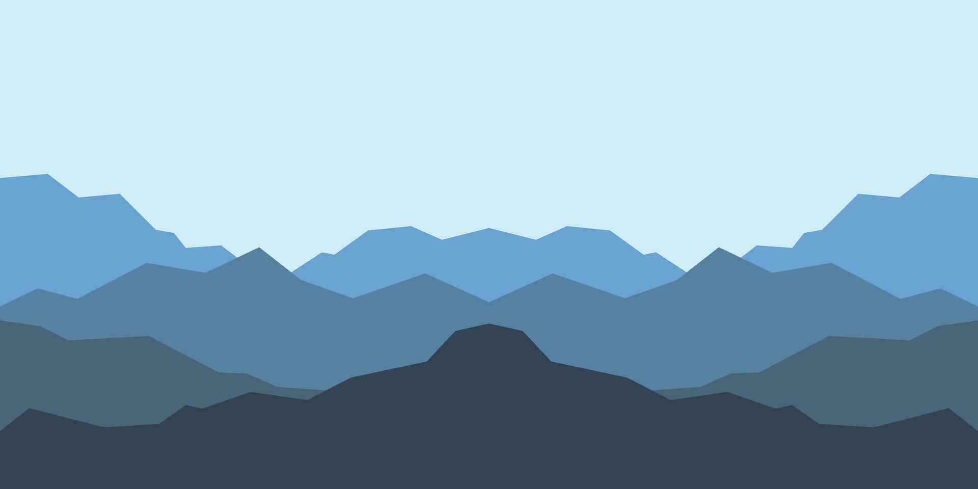 abstrakt mörk blå berg se landskap vektor
