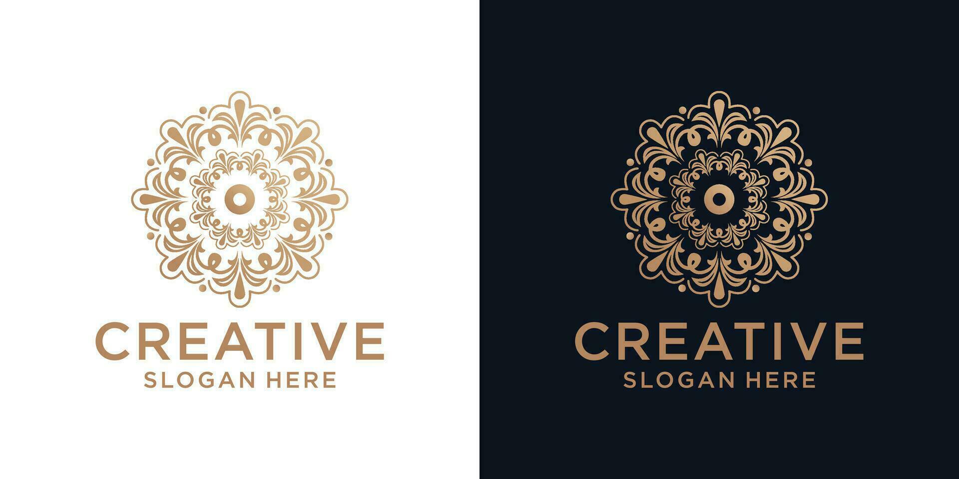 Blumen- Ornament Logo Design abstrakt vektor
