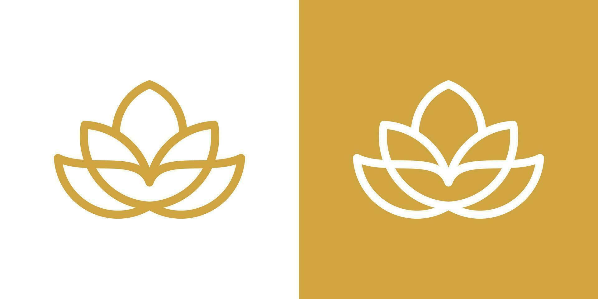 inspiration för en lotus blomma logotyp design tillverkad i en minimalistisk linje stil vektor