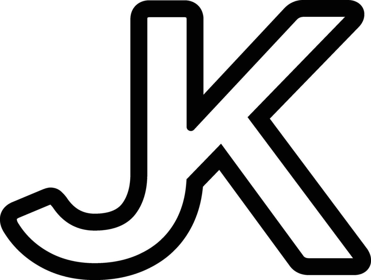 jk logotyp design vektor