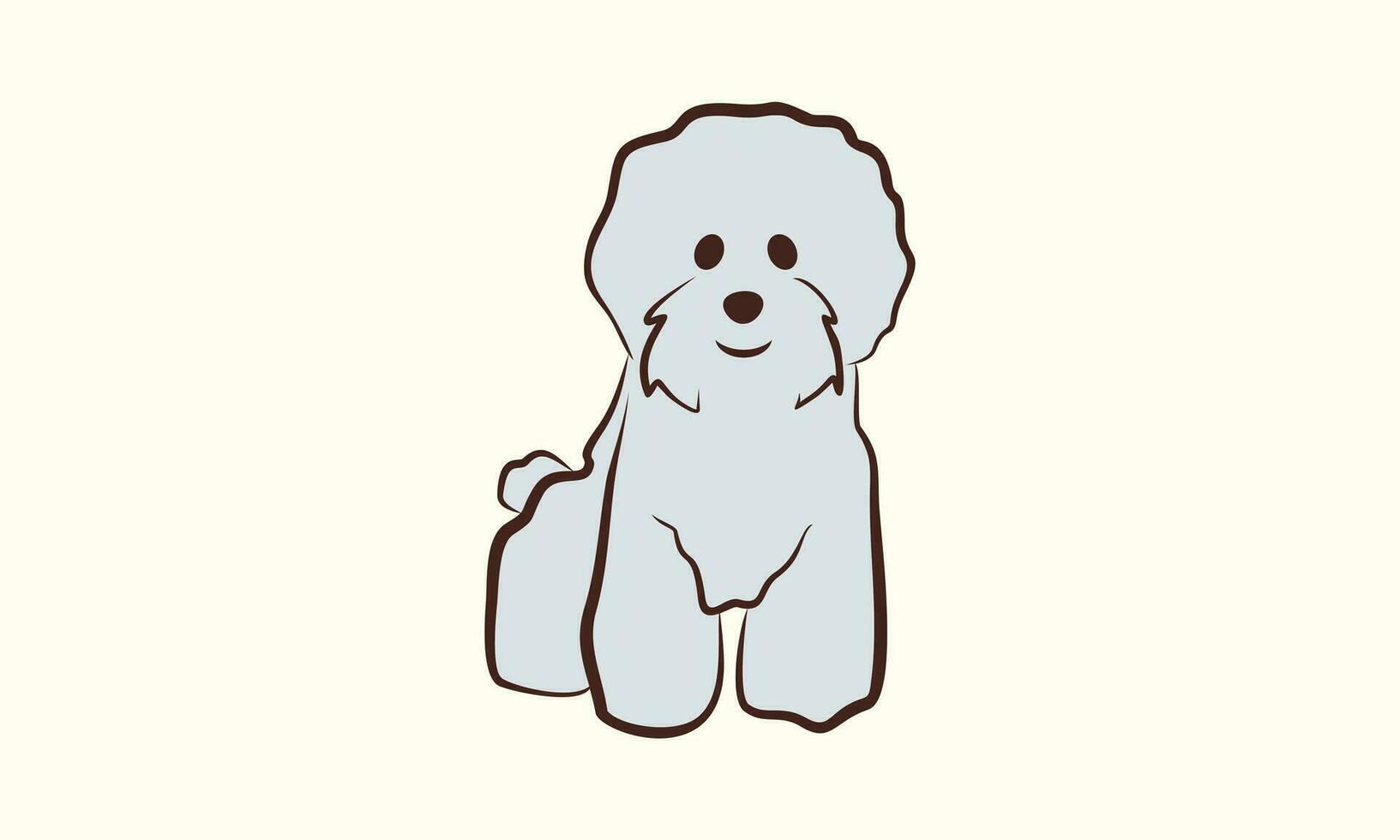 Bichon Logo Vorlage vektor