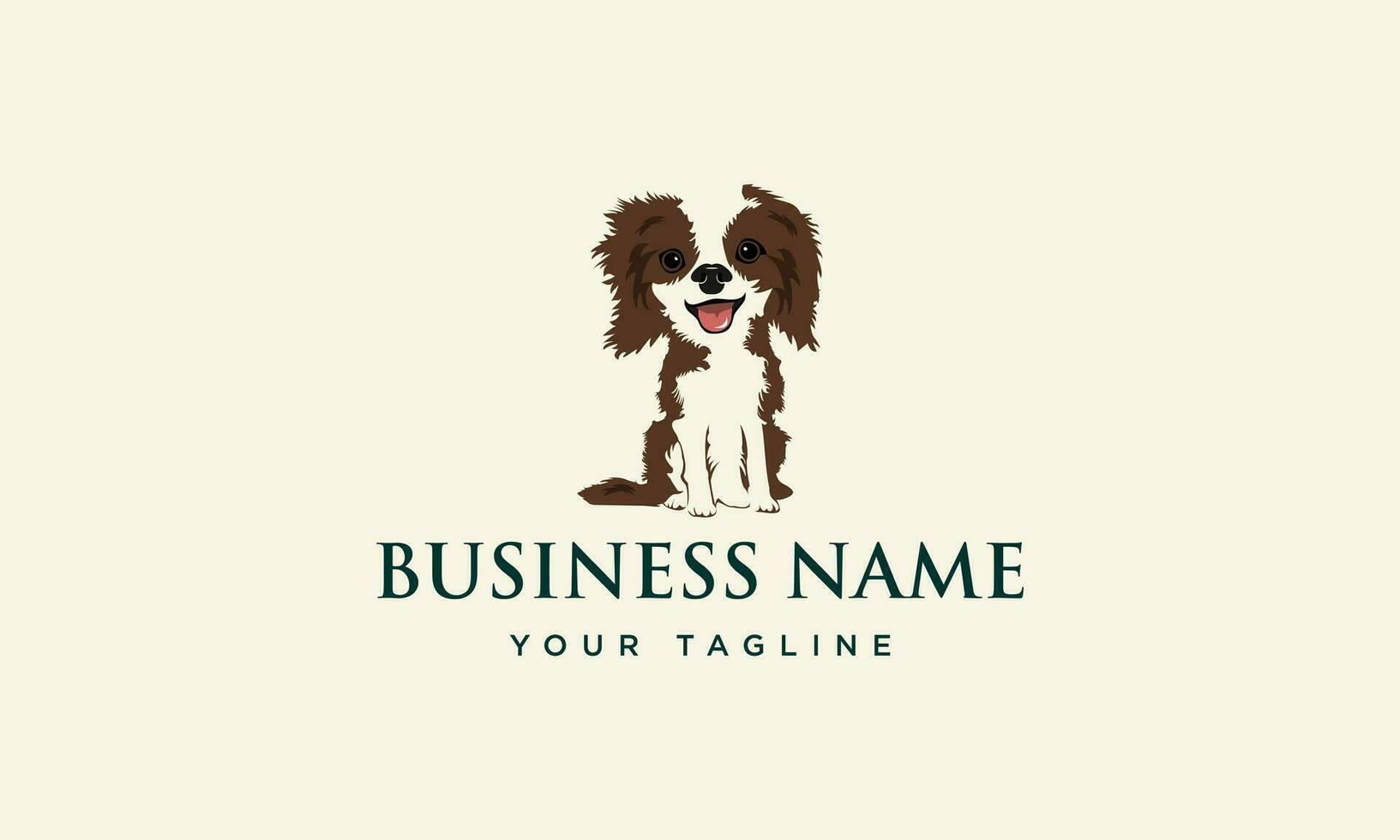 Silhouette Hund Spaß Logo Design vektor