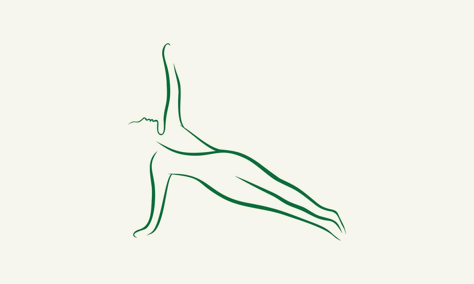 Menschen Yoga Linie Logo Vorlage vektor