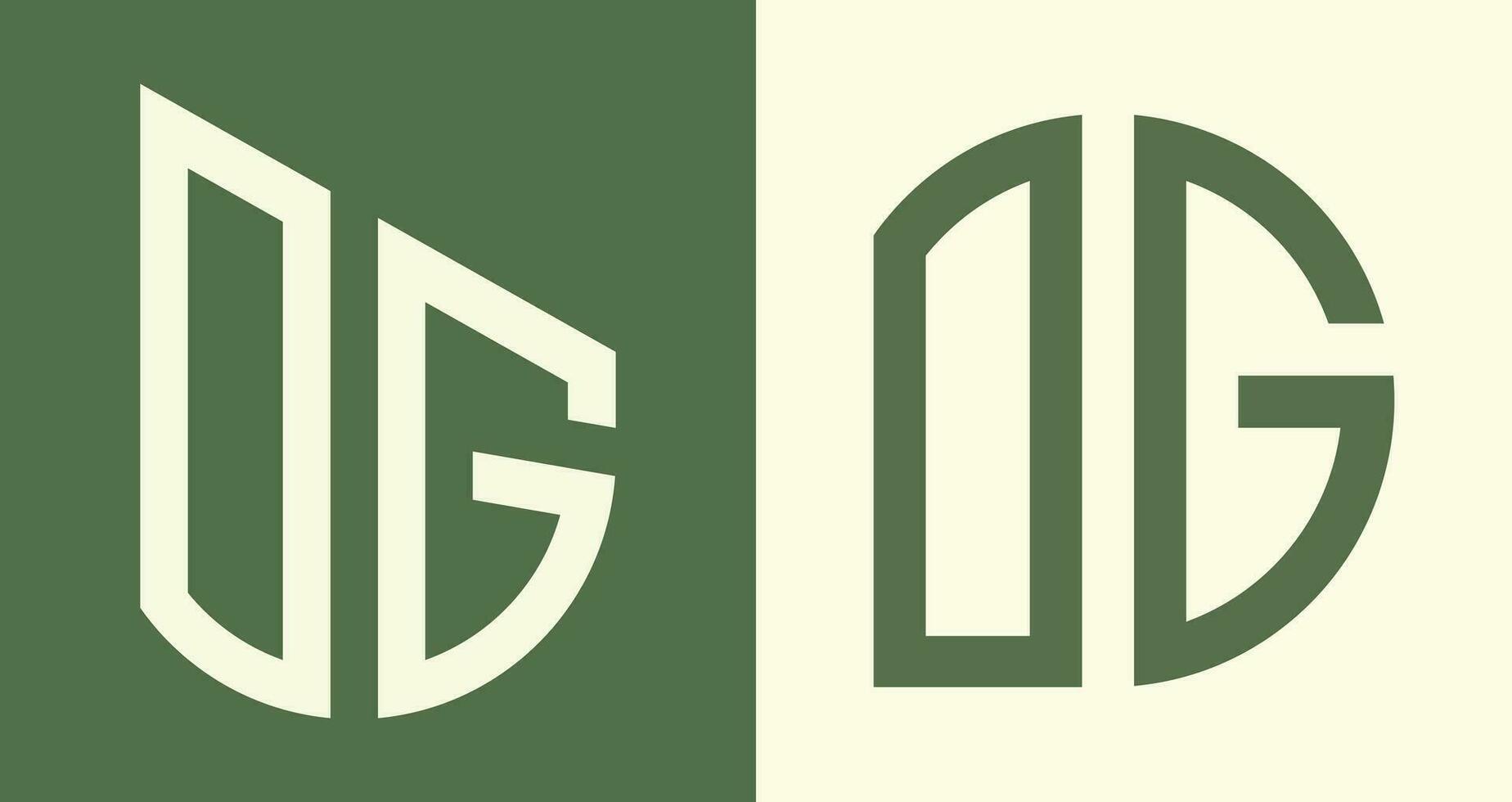 kreativ einfach Initiale Briefe og Logo Designs bündeln. vektor