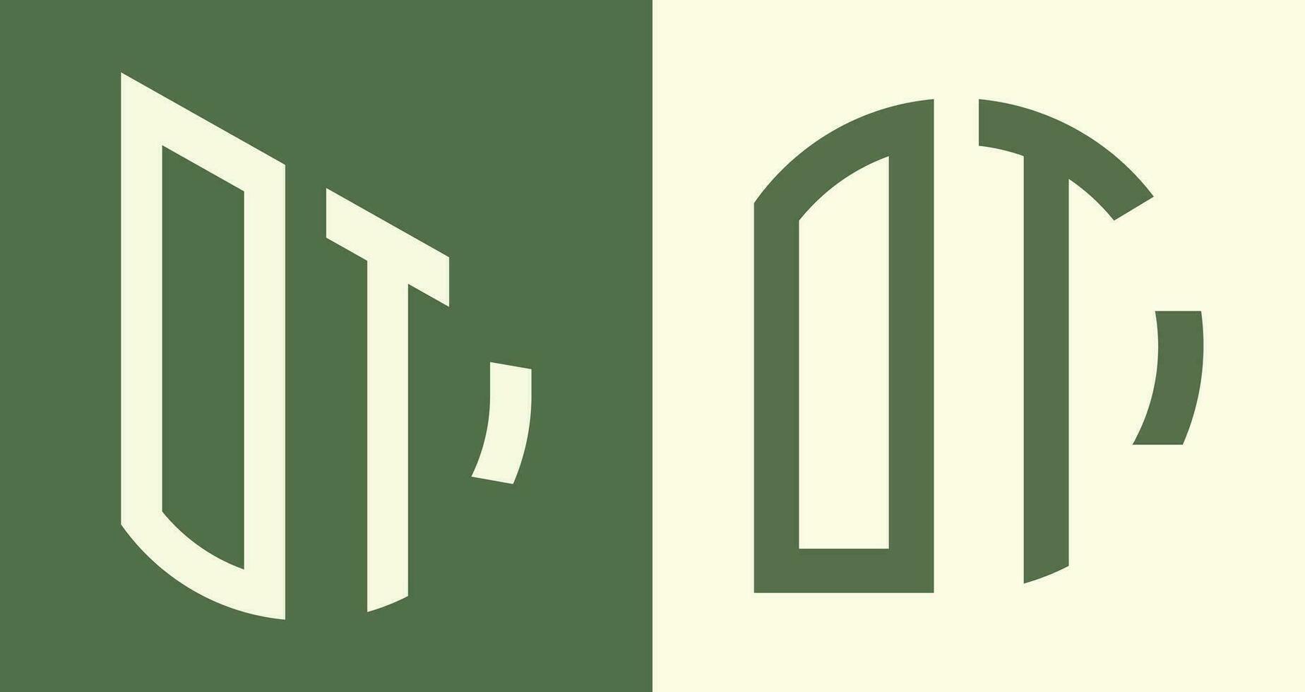 kreativ einfach Initiale Briefe ot Logo Designs bündeln. vektor