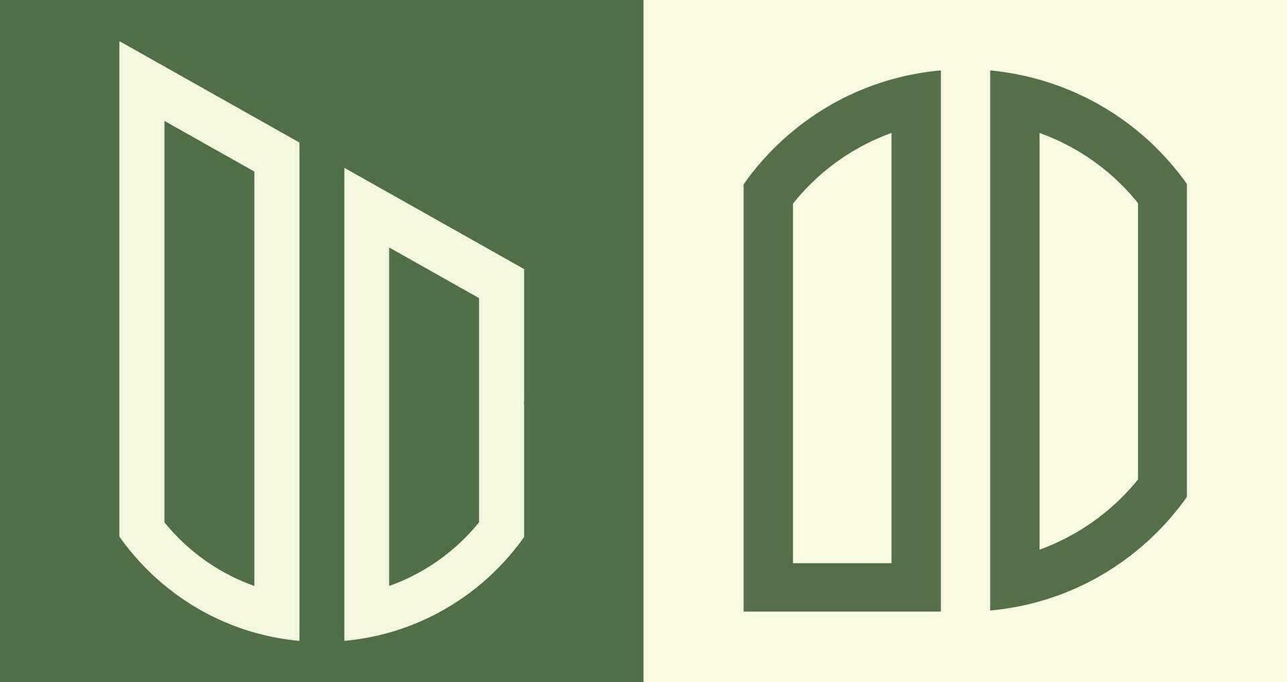 kreativ einfach Initiale Briefe oo Logo Designs bündeln. vektor
