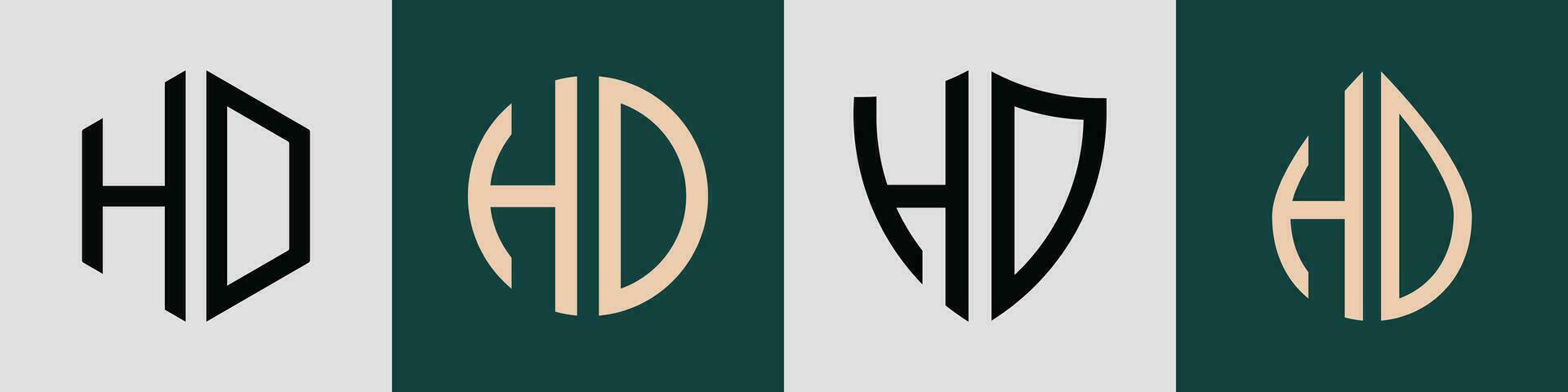 kreativ einfach Initiale Briefe hd Logo Designs bündeln. vektor