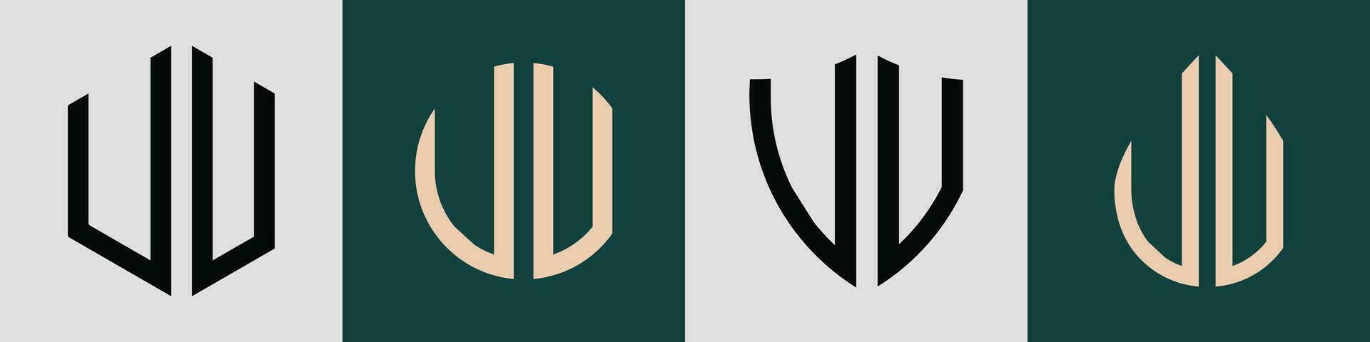 kreativ einfach Initiale Briefe uv Logo Designs bündeln. vektor