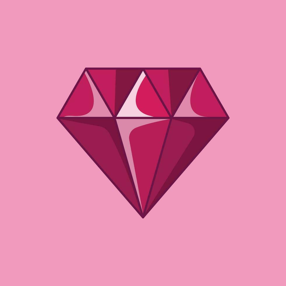 das Illustration von lila Diamant Spiel Artikel vektor