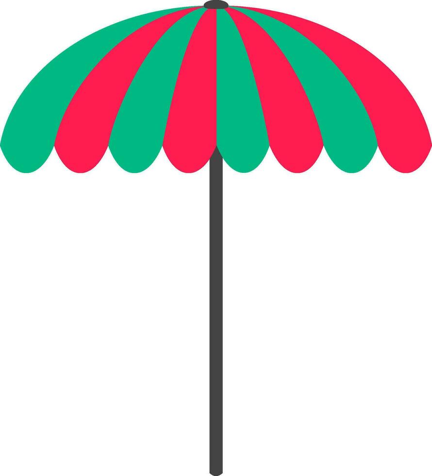 Sonne Regenschirm eben Symbol, Reise Tourismus, Sonnenschirm, Strand Regenschirm Sommer- vektor
