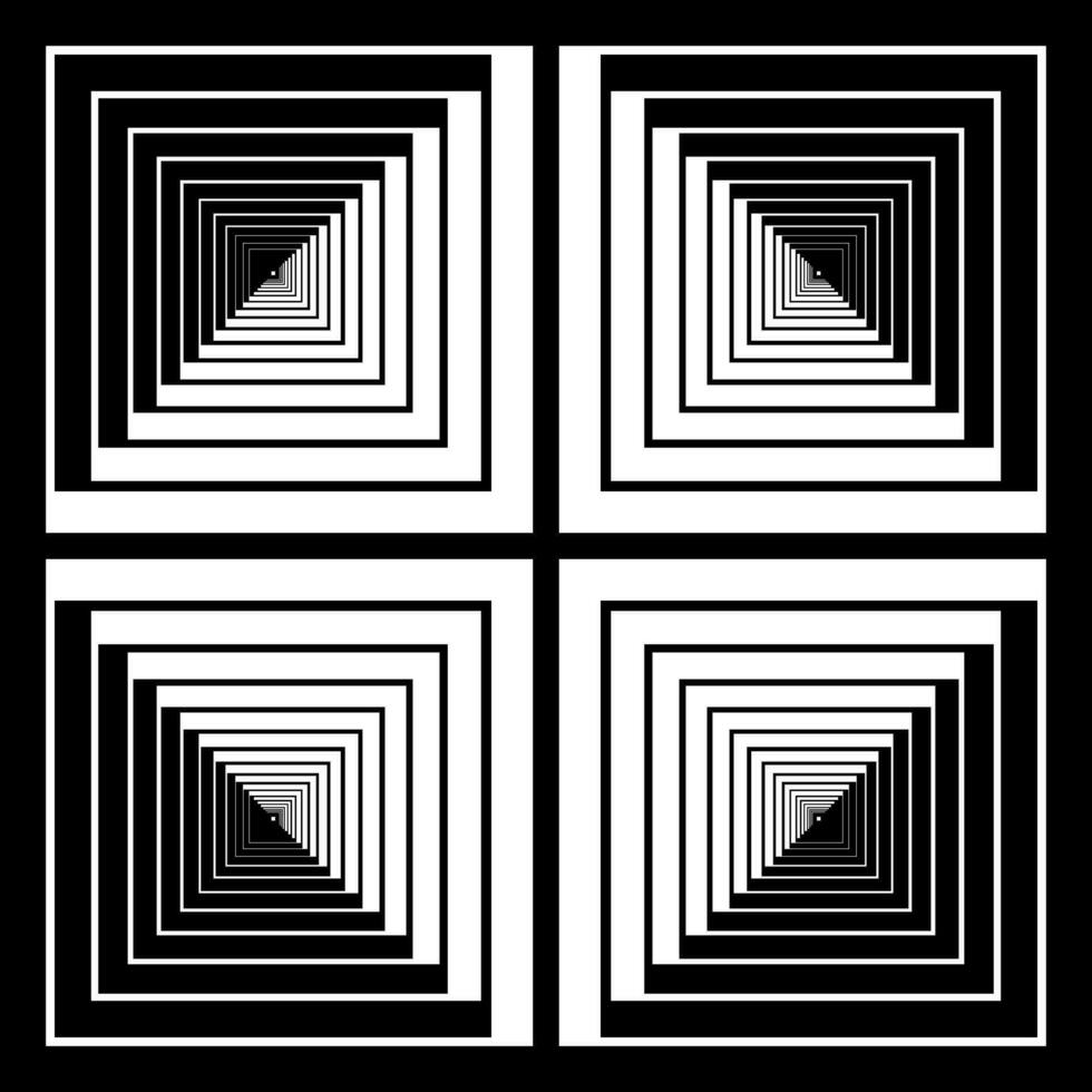 abstrakt mönster kvadrater illusion effekt halvton band sida fyrkant halvton vektor