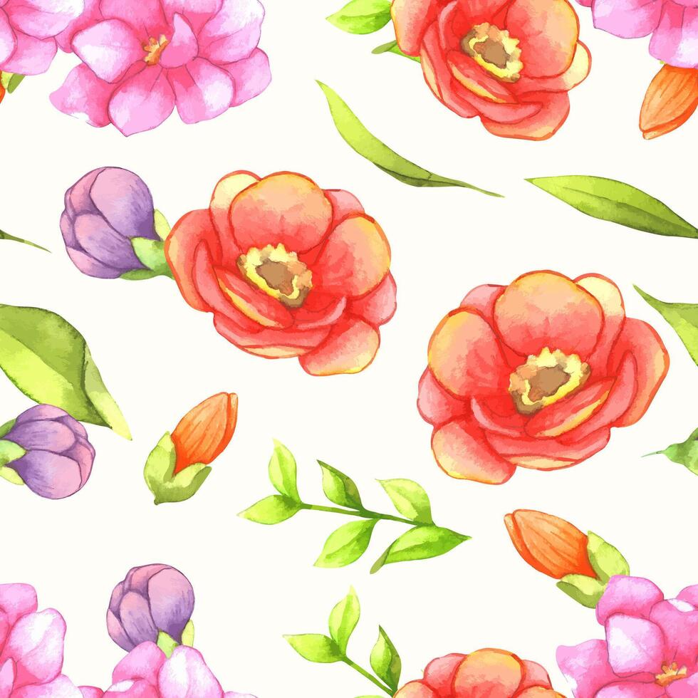 Satz Aquarellblumenblumenstrauß mit einzelnen Elementen. florale Illustration von weichen Pfirsichblumen und Blättern. botanisches Kompositionsdesign vektor