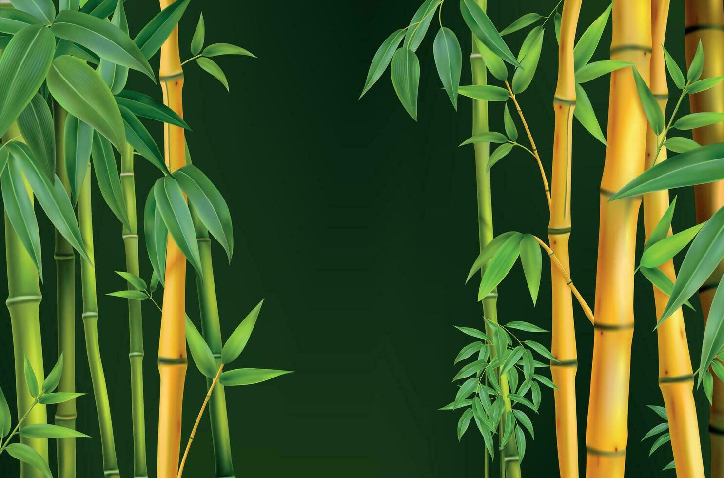 realistisk bambu begrepp vektor