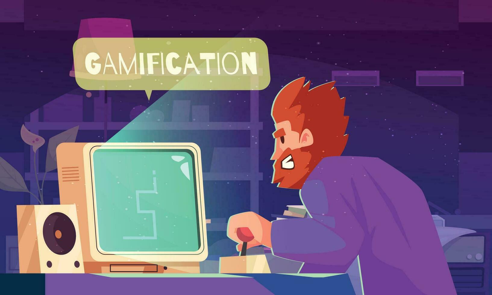 gamification tecknad serie begrepp vektor