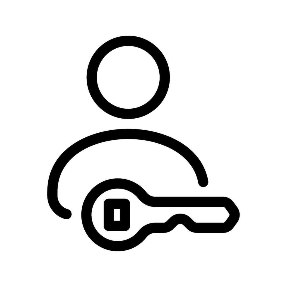 användare nyckel ikon vektor symbol design illustration