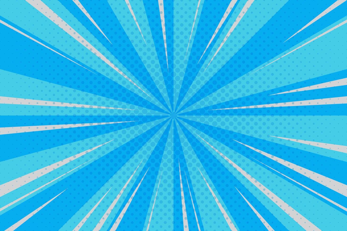 Cyan, blaue Strahlen Hintergrund Pop-Art Retro-Vektor-Illustration-Kitsch-Zeichnung vektor