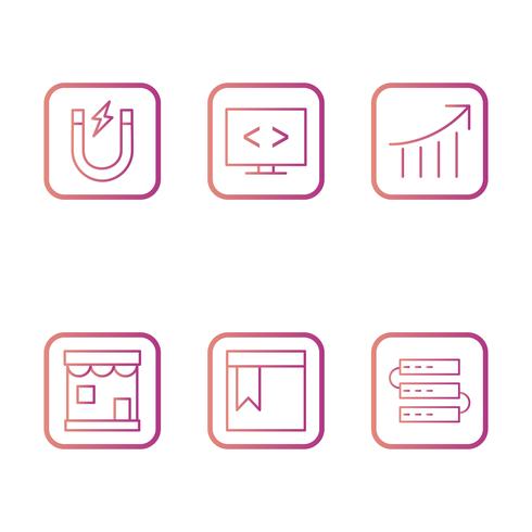 Satz von Vector SEO Search Engine Optimization Icons