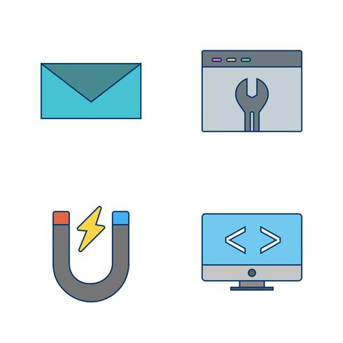 Satz von Vector SEO Search Engine Optimization Icons