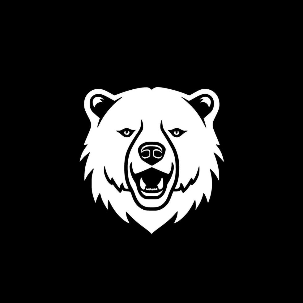 Bär - - schwarz und Weiß isoliert Symbol - - Vektor Illustration