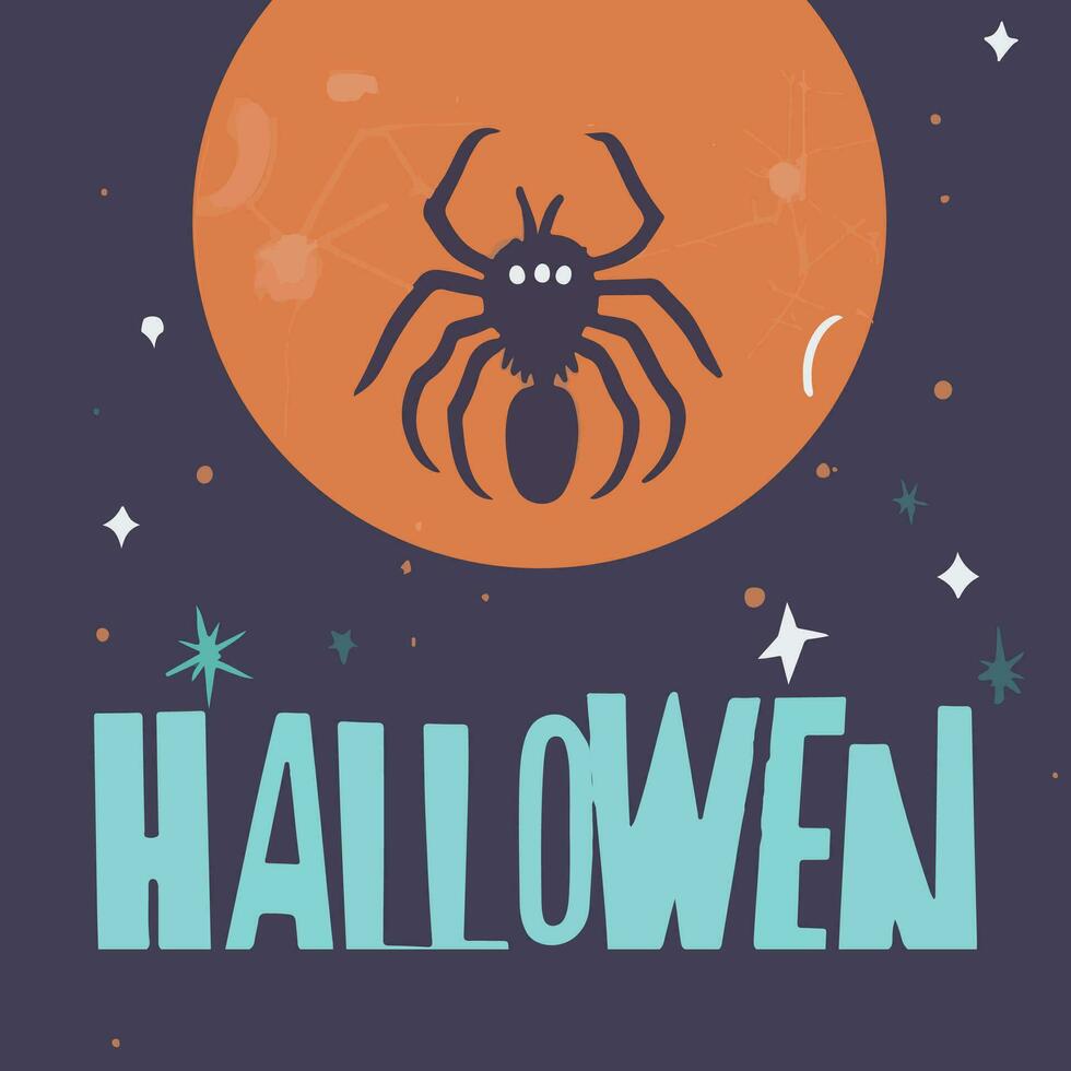 Lycklig halloween typografi affisch och element design vektor