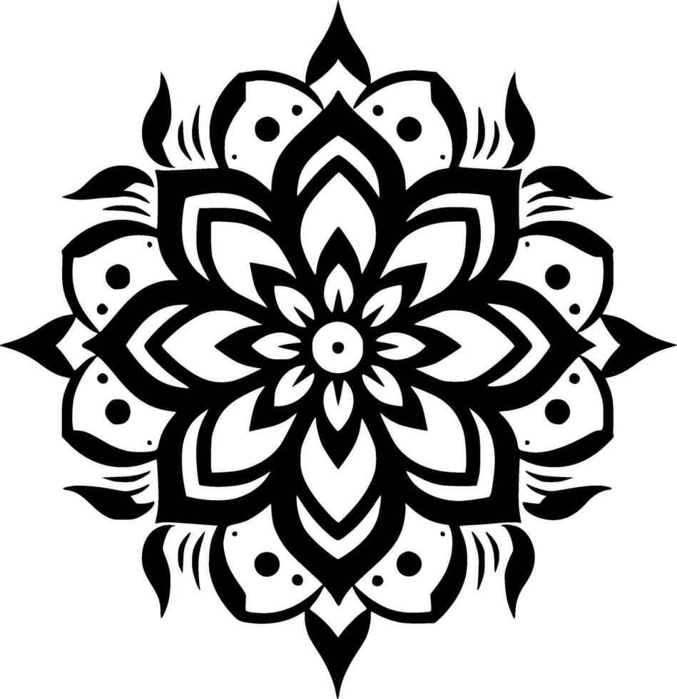 mandala, schwarz und Weiß Vektor Illustration