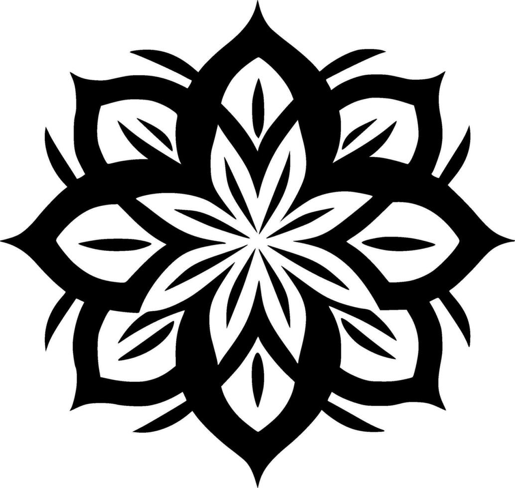 mandala - minimalistisk och platt logotyp - vektor illustration