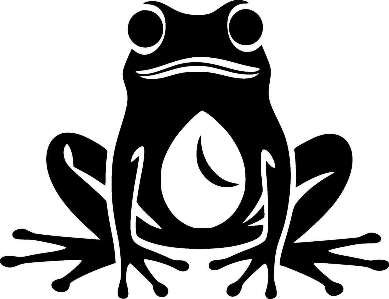 Frosch, schwarz und Weiß Vektor Illustration