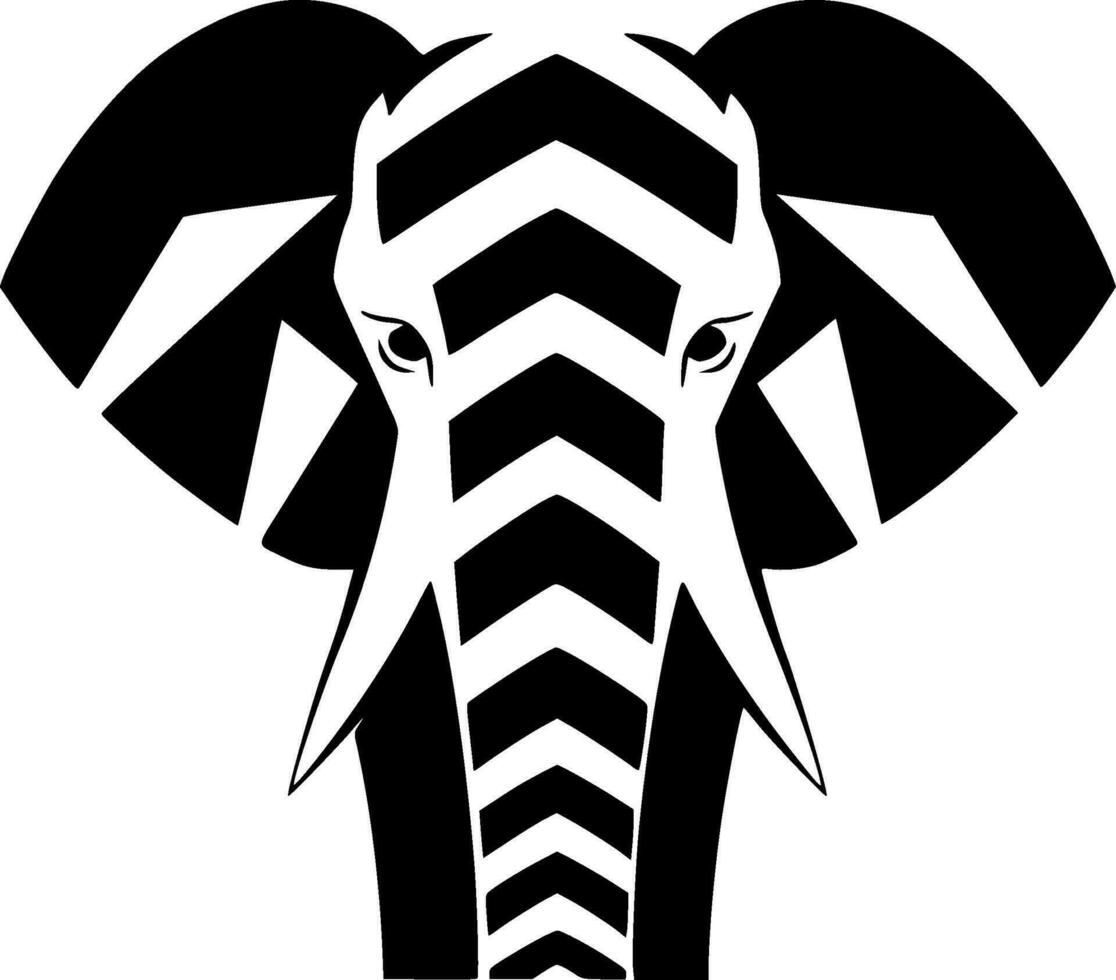 elefant - minimalistisk och platt logotyp - vektor illustration