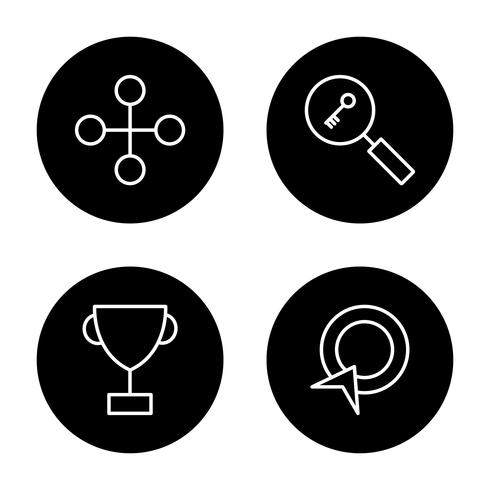 Satz von Vector SEO Search Engine Optimization Icons