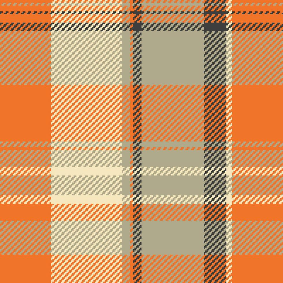 Textil- Hintergrund Vektor von prüfen Plaid Tartan mit ein nahtlos Stoff Muster Textur.