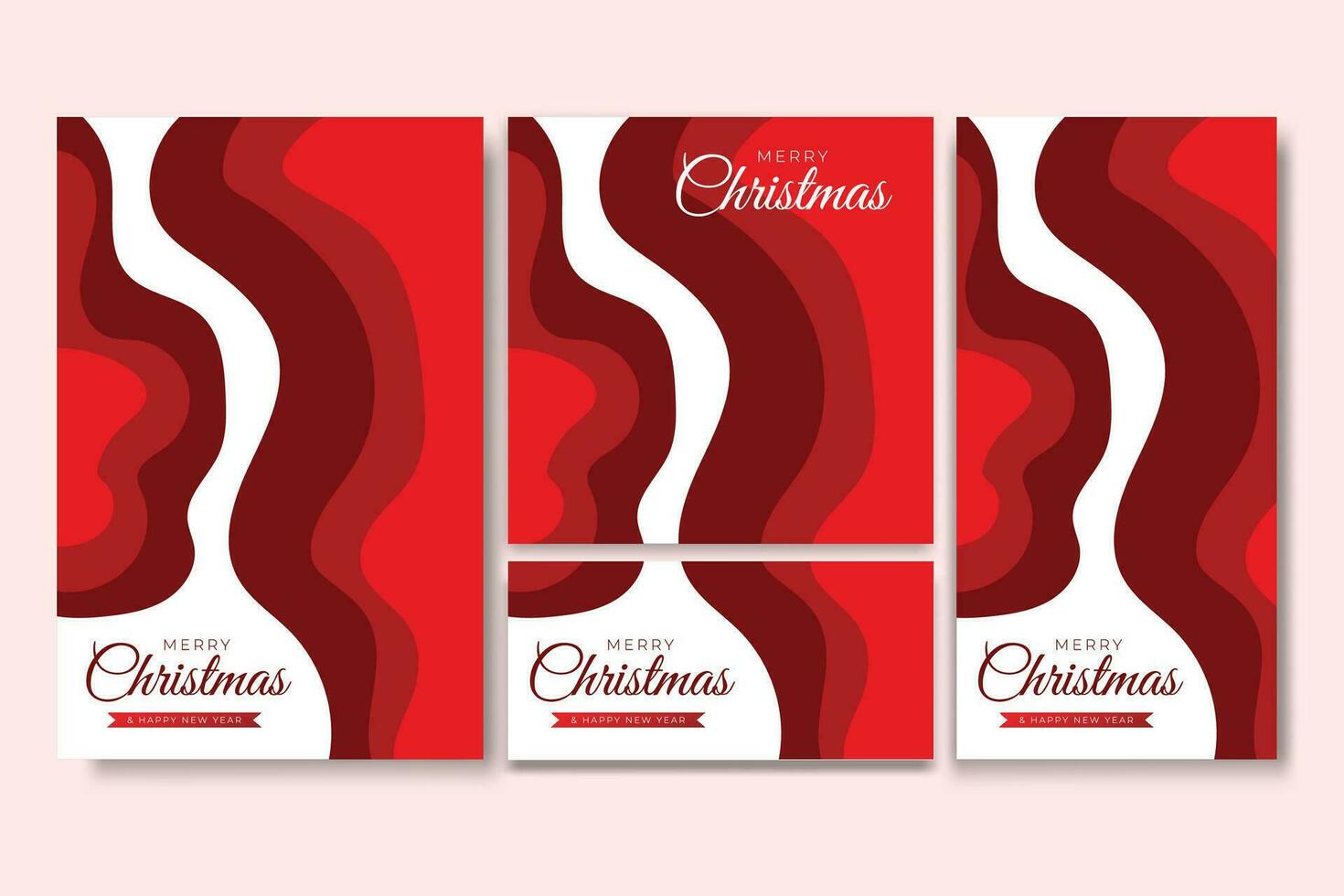 glad jul flygblad och social media bunt uppsättning abstrakt bakgrund 6 vektor