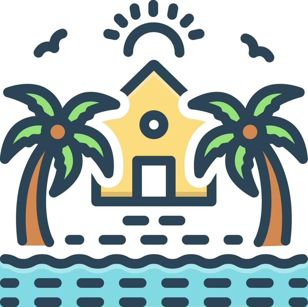 Färg ikon för maldiverna vektor
