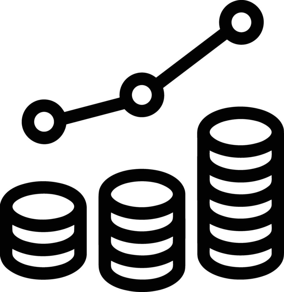 Wachstum Geschäft Symbol Symbol Vektor Bild. Illustration von das Fortschritt Gliederung Infografik Strategie Entwicklung Design Bild