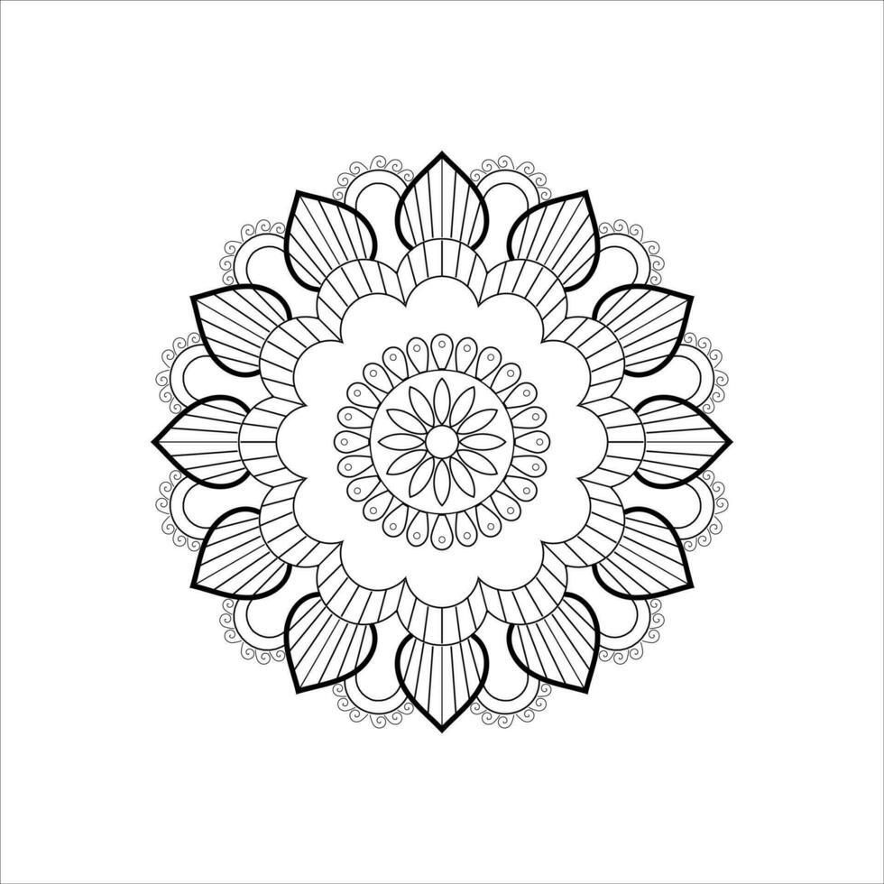 Blume Mandala Design, Weiß Hintergrund. ethnisch dekorativ Elemente mit kostenlos Vektor 3