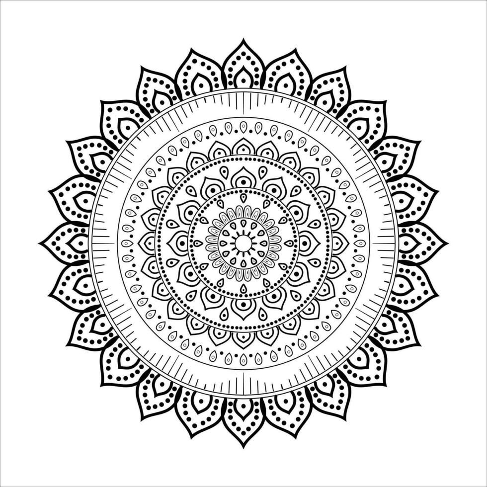 blomma mandala design, vit bakgrund. etnisk dekorativ element med fri vektor 2