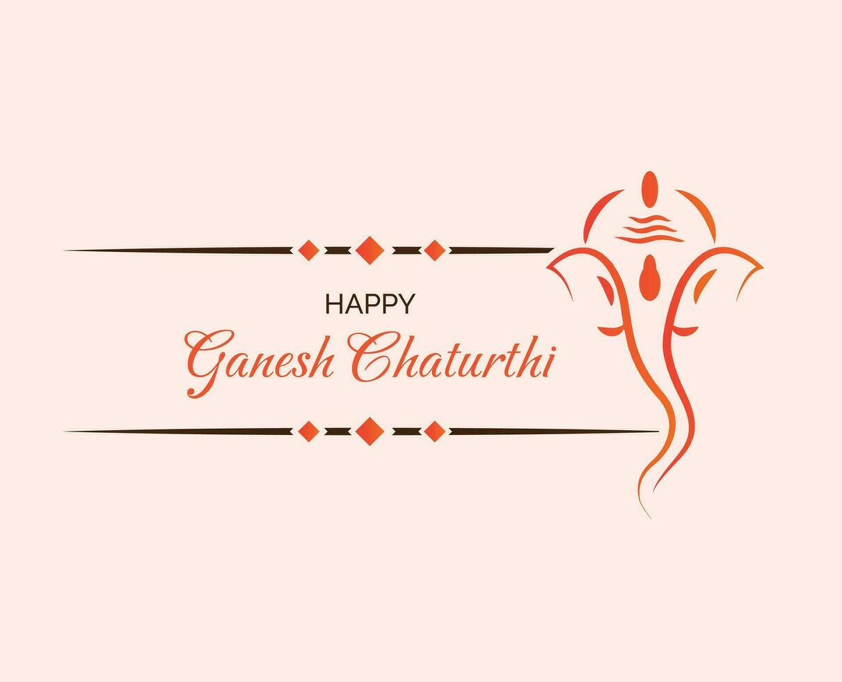 Lycklig ganesh chaturthi festival av Indien bakgrund vektor illustration