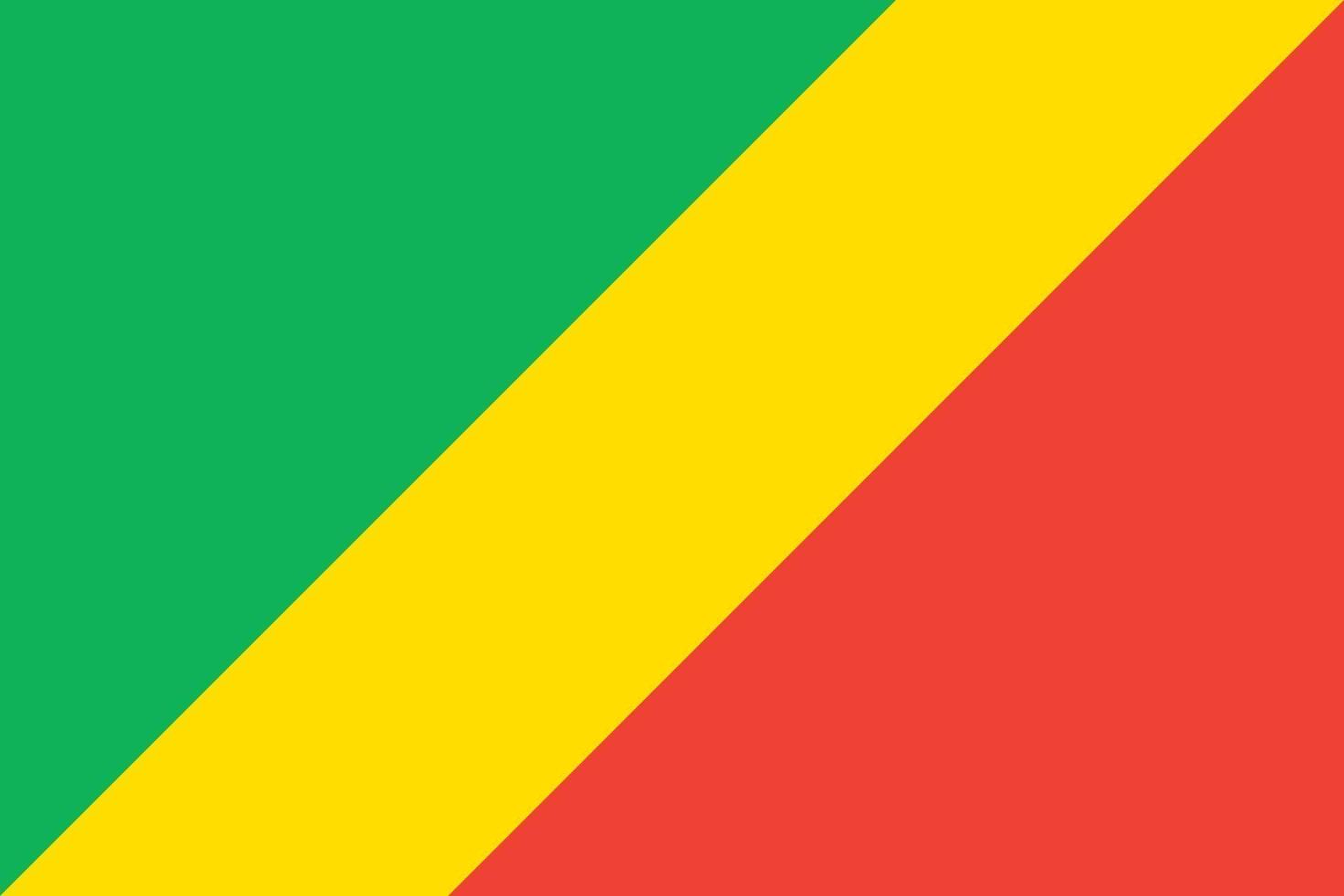 Kongos officiella flagga vektor