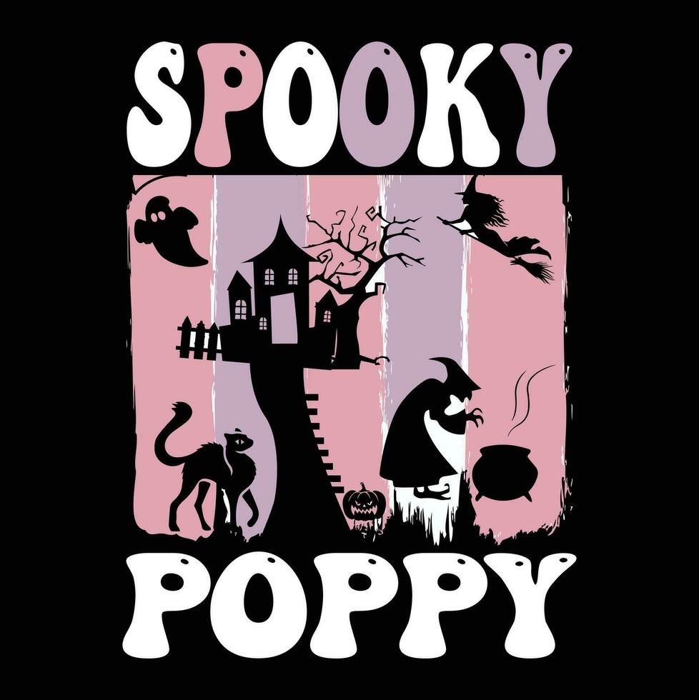 Halloween T-Shirt Design ,gespenstisch T-Shirt Design vektor