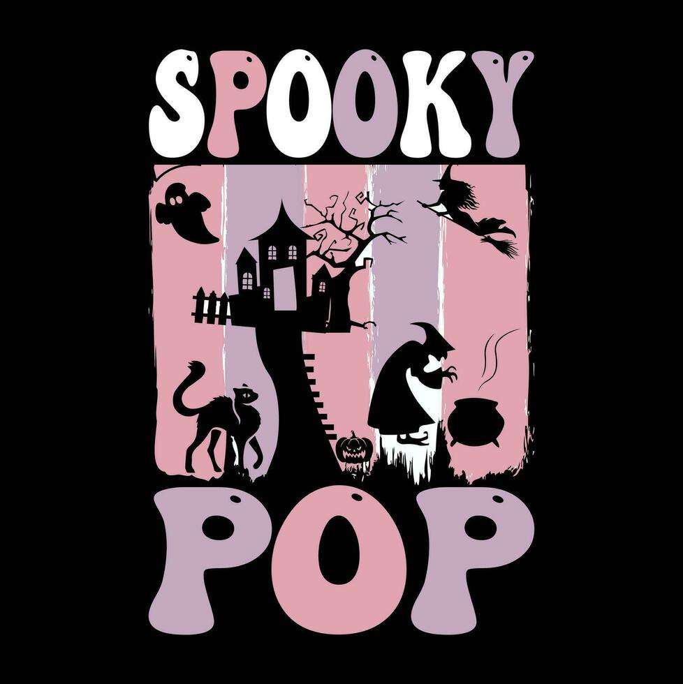 Halloween T-Shirt Design ,gespenstisch T-Shirt Design vektor