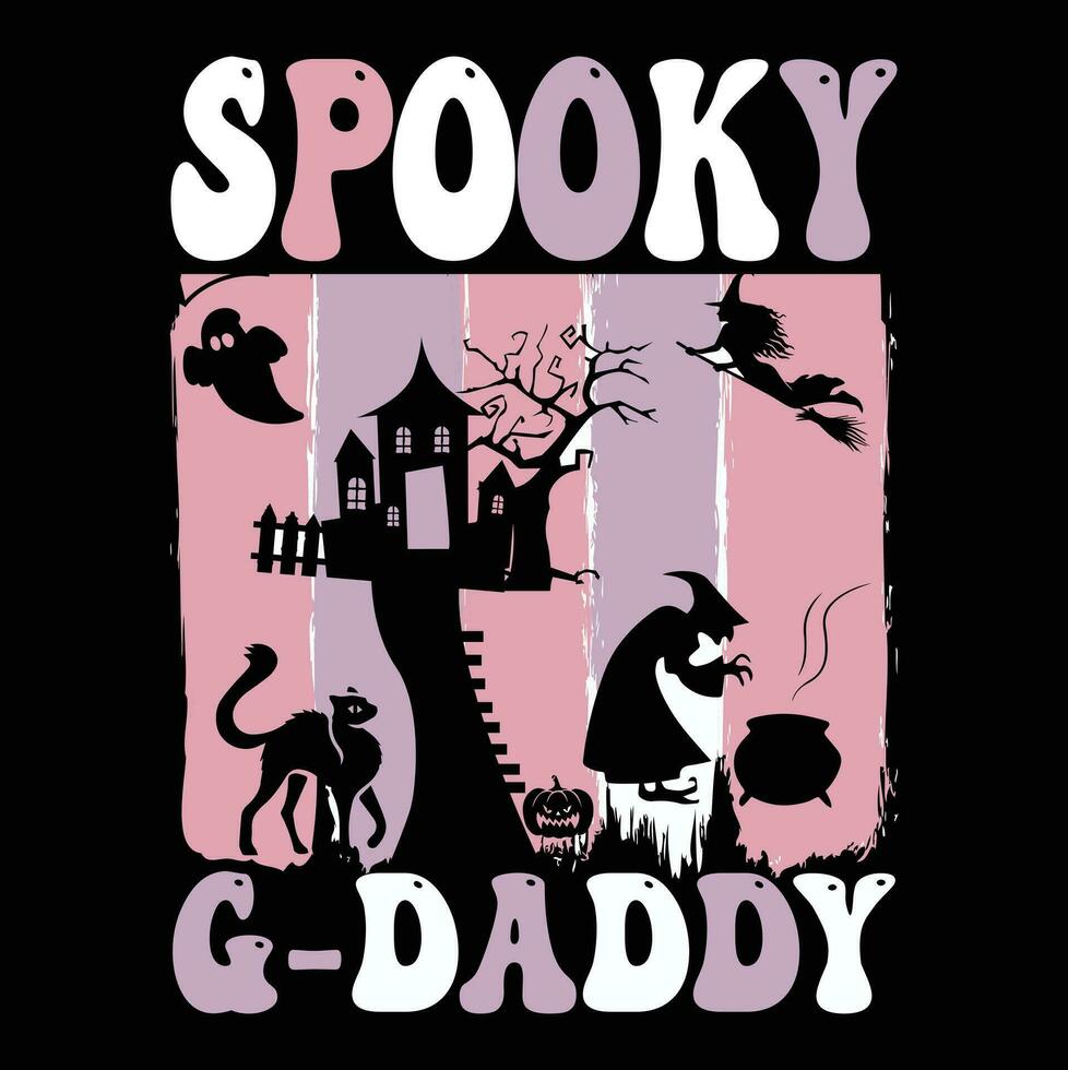 Halloween T-Shirt Design ,gespenstisch T-Shirt Design vektor