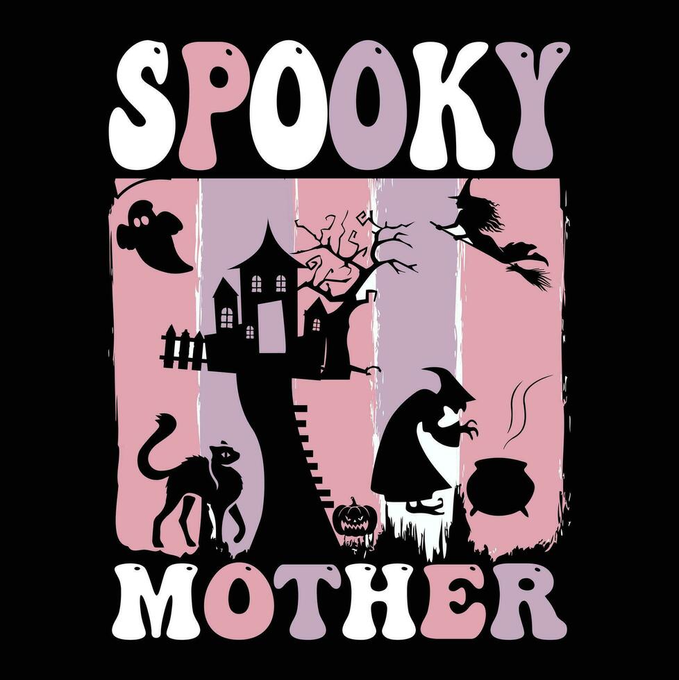 Halloween T-Shirt Design ,gespenstisch T-Shirt Design vektor