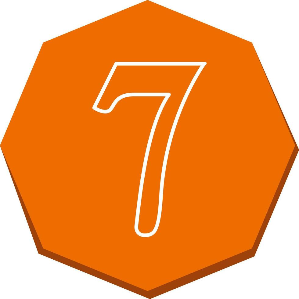 siffra sju vektor ikon